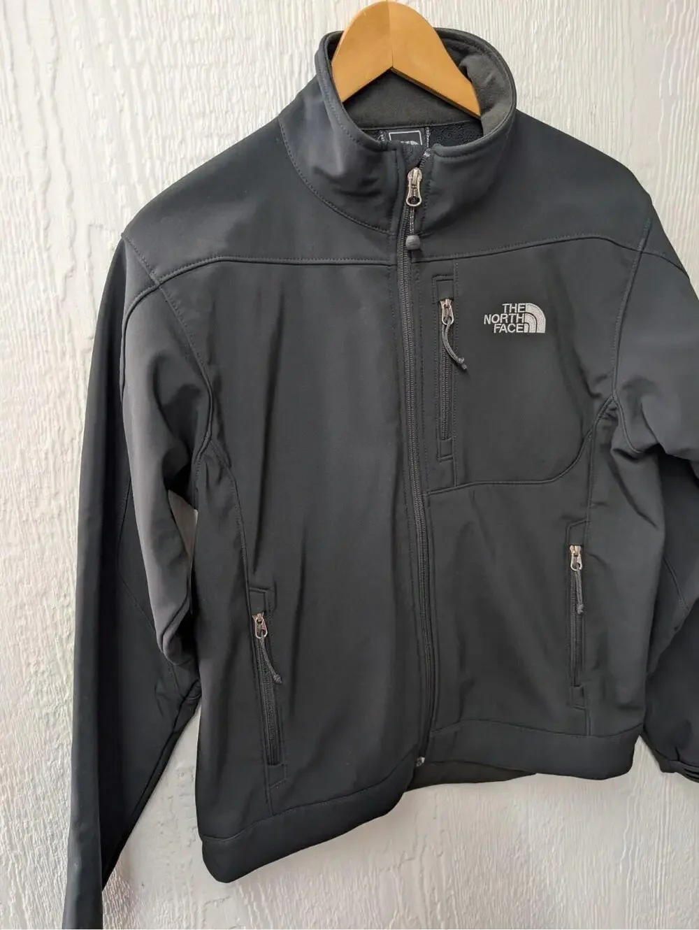 The North Face Black Apex Softshell Jacket Full Zip Coat Men's Size Small